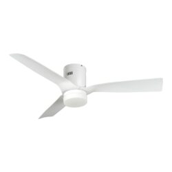 Spezia 52-inch Indoor/Damp Rated Outdoor Smart Ceiling Fan, Dimmable LED Light Kit & Remote Control, Works with Google Assistant, Amazon Alexa, and Siri Shortcuts.