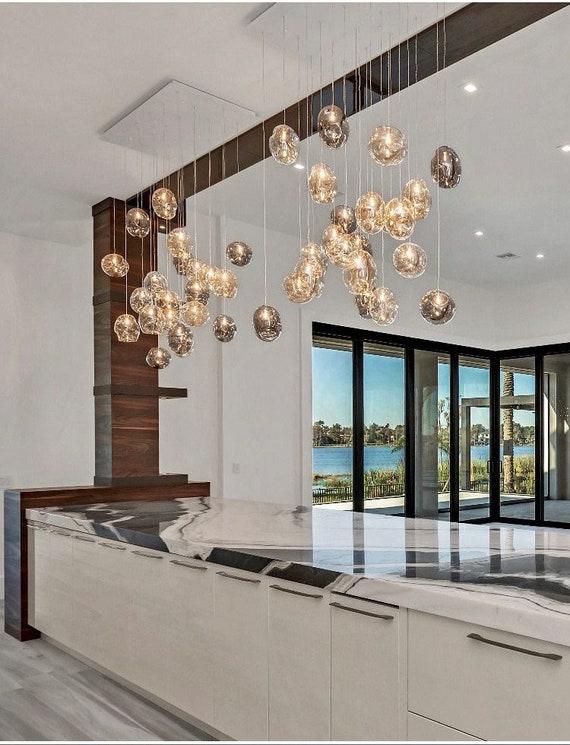 How to Style Multiple Pendant Lights Above a Kitchen Island